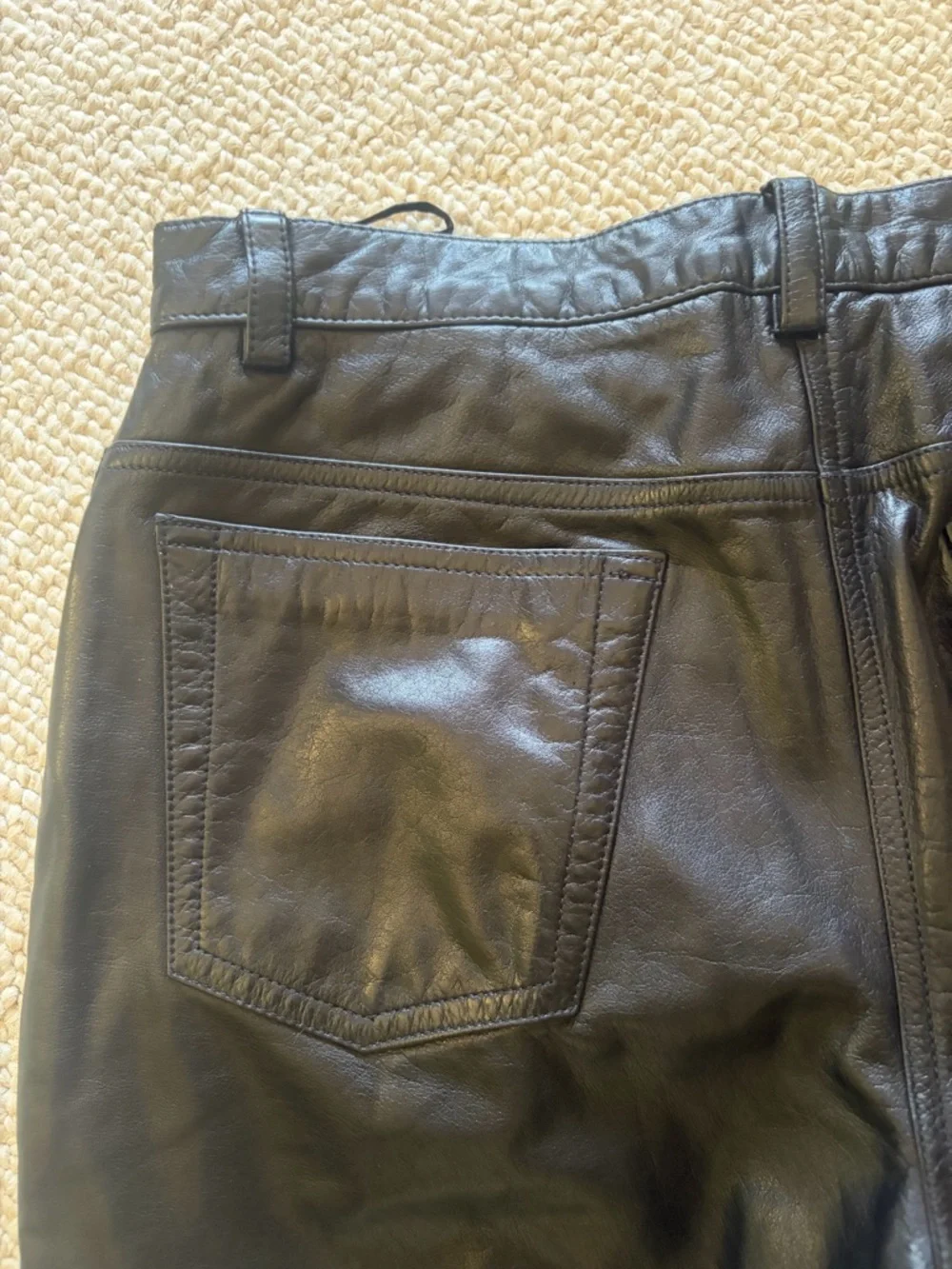 Ann Taylor Black Leather Pants - Picture 3 of 5